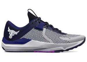 Under Armour Project Rock BSR 2 Training Shoes Grey Navy Mens 8